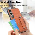 For Sony Xperia 10 VI Wristband Kickstand Card Wallet Back Cover Phone Case with Tool Knife(Brown) - 2