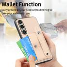 For Sony Xperia 10 VI Wristband Kickstand Card Wallet Back Cover Phone Case with Tool Knife(Khaki) - 2