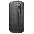 For ZTE Blade A34 Zipper Wallet Vertical Flip Leather Phone Case(Black) - 2