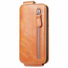 For ZTE Blade A34 Zipper Wallet Vertical Flip Leather Phone Case(Brown) - 2