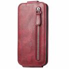 For ZTE Blade A34 Zipper Wallet Vertical Flip Leather Phone Case(Red) - 2