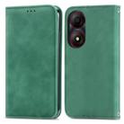 For ZTE Blade A34 Retro Skin Feel Magnetic Flip Leather Phone Case(Green) - 1