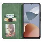 For ZTE Blade A34 Retro Skin Feel Magnetic Flip Leather Phone Case(Green) - 3