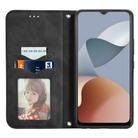 For ZTE Blade A34 Retro Skin Feel Magnetic Flip Leather Phone Case(Black) - 3