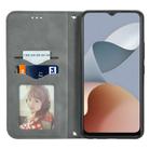 For ZTE Blade A34 Retro Skin Feel Magnetic Flip Leather Phone Case(Gray) - 3