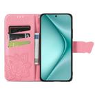 For Huawei Pura 70 Butterfly Love Flower Embossed Leather Phone Case(Pink) - 3