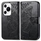 For Huawei Pura 70 Butterfly Love Flower Embossed Leather Phone Case(Black) - 2