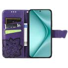 For Huawei Pura 70 Butterfly Love Flower Embossed Leather Phone Case(Purple) - 3