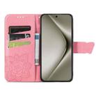 For Huawei Pura 70 Pro Butterfly Love Flower Embossed Leather Phone Case(Pink) - 3