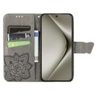 For Huawei Pura 70 Pro Butterfly Love Flower Embossed Leather Phone Case(Gray) - 3