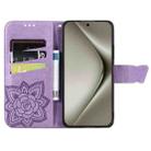 For Huawei Pura 70 Pro+ Butterfly Love Flower Embossed Leather Phone Case(Lavender) - 3