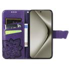 For Huawei Pura 70 Pro+ Butterfly Love Flower Embossed Leather Phone Case(Purple) - 3