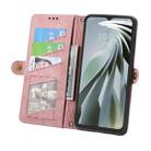 For ZTE Libero 5G IV Geometric Zipper Wallet Side Buckle Leather Phone Case(Pink) - 3