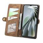 For ZTE Libero 5G IV Geometric Zipper Wallet Side Buckle Leather Phone Case(Brown) - 3