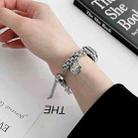 For Xiaomi Mi Band 3 / 4 Beaded Bracelet Metal Watch Band(Silver+Star) - 3