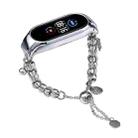 For Xiaomi Mi Band 5 / 6 Beaded Bracelet Metal Watch Band(Silver+Single Bead) - 1