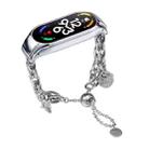 For Xiaomi Mi Band 7 Beaded Bracelet Metal Watch Band(Silver+Corn) - 1
