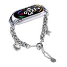 For Xiaomi Mi Band 7 Beaded Bracelet Metal Watch Band(Silver+Star) - 1