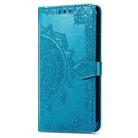 For Sony Xperia 5 VI Mandala Flower Embossed Leather Phone Case(Blue) - 2