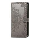 For ZTE Blade A34 Mandala Flower Embossed Leather Phone Case(Gray) - 2