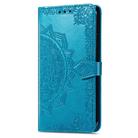 For ZTE Blade A34 Mandala Flower Embossed Leather Phone Case(Blue) - 2