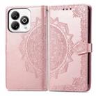 For ZTE Blade A75 4G Mandala Flower Embossed Leather Phone Case(Rose Gold) - 2