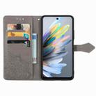For ZTE Blade A75 4G Mandala Flower Embossed Leather Phone Case(Gray) - 3