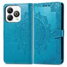 For ZTE Blade A75 4G Mandala Flower Embossed Leather Phone Case(Blue) - 2