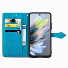 For ZTE Blade A75 4G Mandala Flower Embossed Leather Phone Case(Blue) - 3