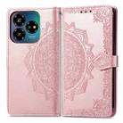 For ZTE Blade V60 Vita Mandala Flower Embossed Leather Phone Case(Rose Gold) - 2