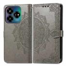 For ZTE Blade V60 Vita Mandala Flower Embossed Leather Phone Case(Gray) - 2