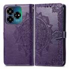 For ZTE Blade V60 Vita Mandala Flower Embossed Leather Phone Case(Purple) - 2