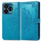 For ZTE Blade V60 Vita Mandala Flower Embossed Leather Phone Case(Blue) - 2