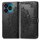 For ZTE Blade V60 Vita Mandala Flower Embossed Leather Phone Case(Black) - 2