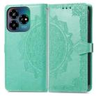 For ZTE Blade V60 Vita Mandala Flower Embossed Leather Phone Case(Green) - 2