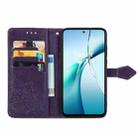 For ZTE Nubia S 5G Mandala Flower Embossed Leather Phone Case(Purple) - 3