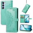 For ZTE Nubia S 5G Mandala Flower Embossed Leather Phone Case(Green) - 1