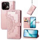 For ZTE Blade A35e 4G Mandala Flower Embossed Leather Phone Case(Rose Gold) - 1