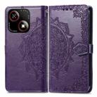 For ZTE Blade A35e 4G Mandala Flower Embossed Leather Phone Case(Purple) - 2