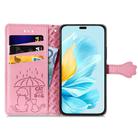 For Honor 200 Lite Cat and Dog Embossed Leather Phone Case(Pink) - 3