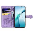 For Honor 200 Smart Cat and Dog Embossed Leather Phone Case(Purple) - 3