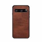 PINWUYO Shockproof Waterproof Full Coverage PC + TPU + Skin Protective Case for Galaxy S10 5G(Brown) - 1