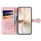 For Realme 14 Pro+ Cat and Dog Embossed Leather Phone Case(Rose Gold) - 3