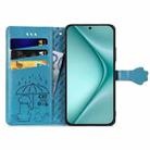 For Huawei Pura 70 Cat and Dog Embossed Leather Phone Case(Blue) - 3