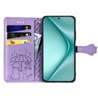 For Huawei Pura 70 Cat and Dog Embossed Leather Phone Case(Purple) - 3