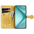 For Huawei Pura 70 Pro Cat and Dog Embossed Leather Phone Case(Yellow) - 3