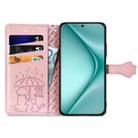 For Huawei Pura 70 Pro+ Cat and Dog Embossed Leather Phone Case(Rose Gold) - 3