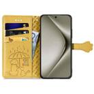 For Huawei Pura 70 Ultra Cat and Dog Embossed Leather Phone Case(Yellow) - 3