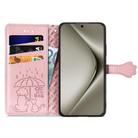 For Huawei Pura 70 Ultra Cat and Dog Embossed Leather Phone Case(Rose Gold) - 3