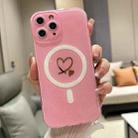 For iPhone 14 Pro Love MagSafe GlitterJelly TPU Phone Case(Pink) - 1